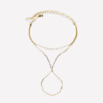 Bracelet bague en chaine pour femme.