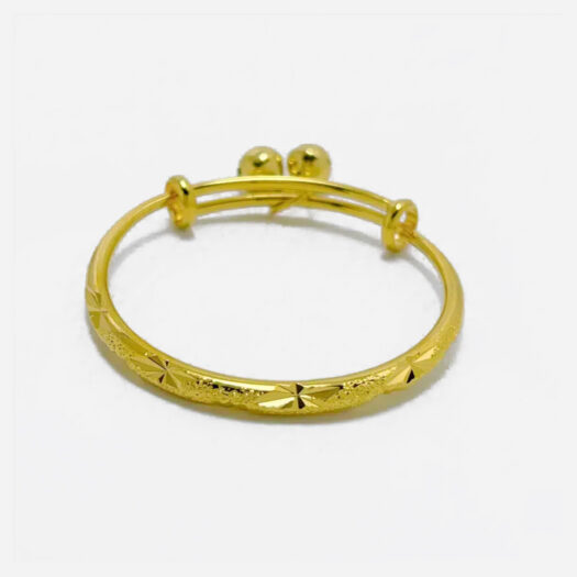 Jonc ajustable pour enfant avec boules dorées