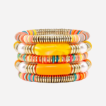 Lot de bracelets multicolores orange