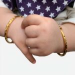 Bracelet doré jonc classique pour enfant
