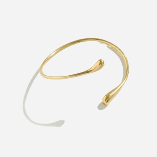 Bracelet jonc aux finitions de goutte pour femme