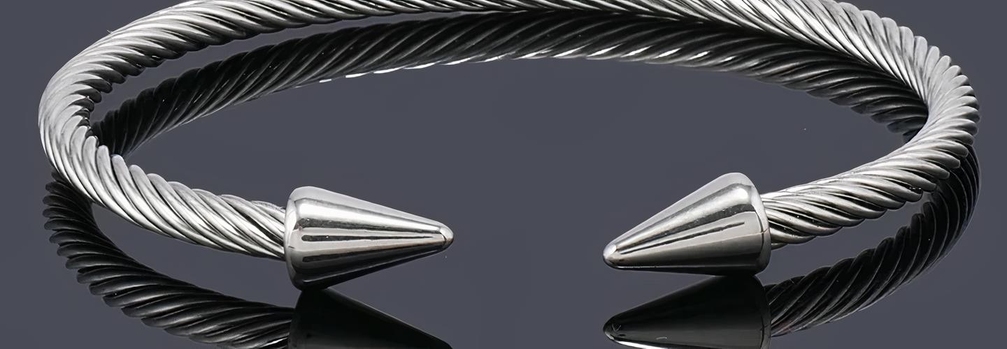 Bracelet jonc en pointe pour homme