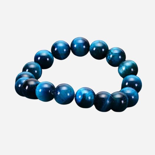 Bracelet oeil de tigre bleu femme