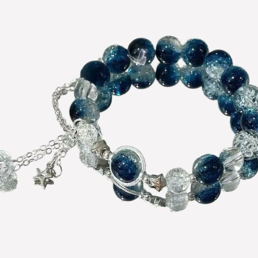 Bracelet perles nacrées pendentif pour fille