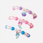 Bracelet perles plastiques motifs dessin animé pour fille