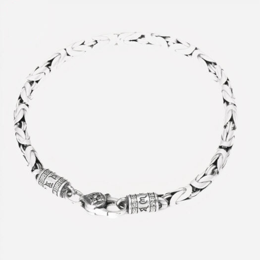 Bracelet en maille byzantine en argent
