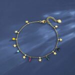 Bracelet à breloques métal doré pour adolescente