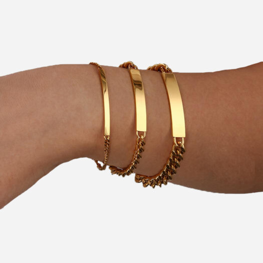 Bracelet gourmette femme plaqué or 18 carats