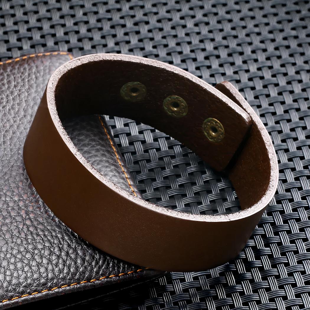 Bracelet cuir brut pour homme