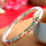 Bracelet plaqué or coloré jonc femme