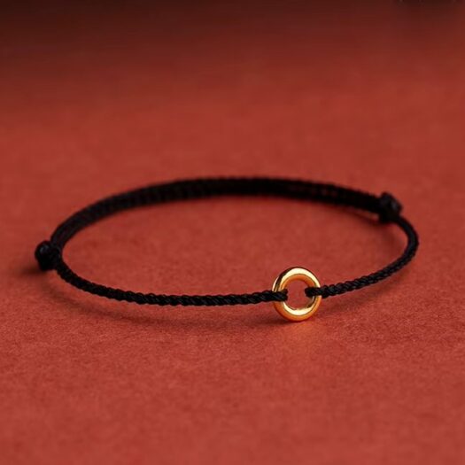 Bracelet cordon or cordon noir