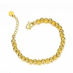 Bracelet perles or givrées ajustable